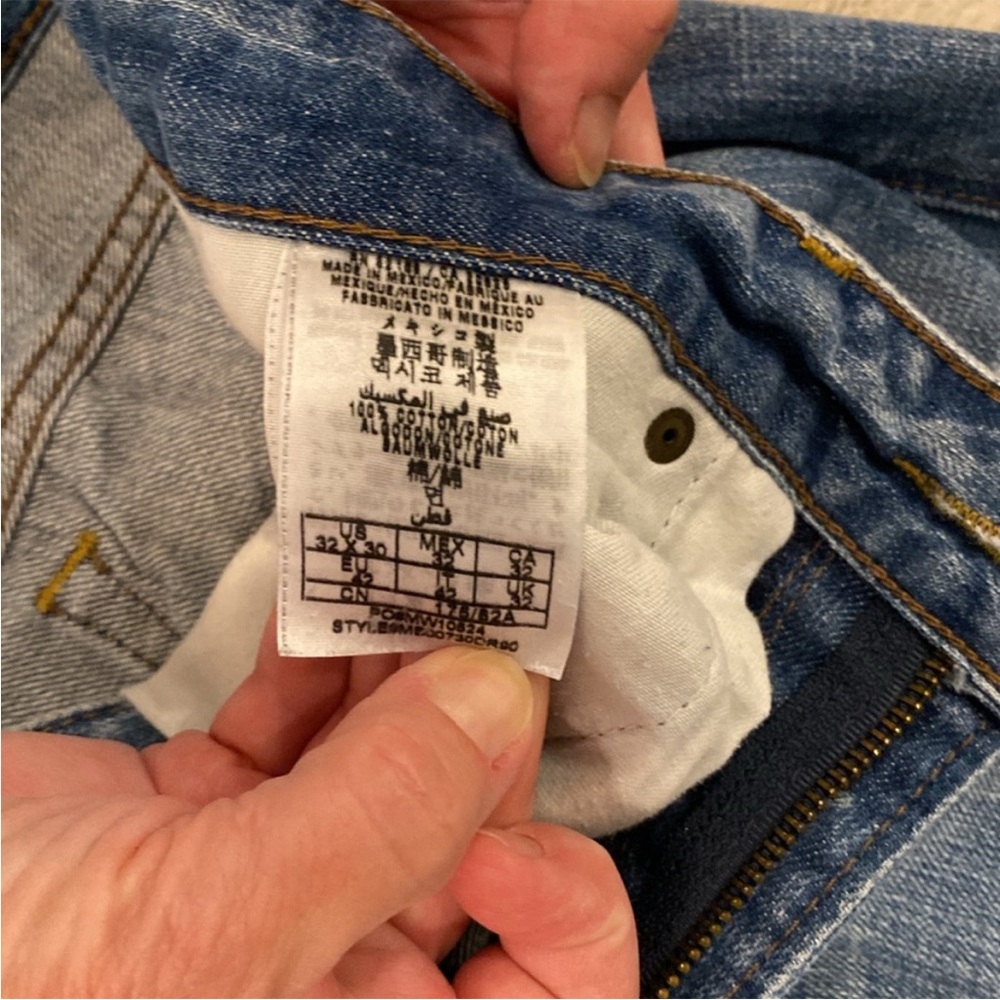 MEN-GUESS Men's Blue Jeans slim straight 32x30 - Picture 3 of 8